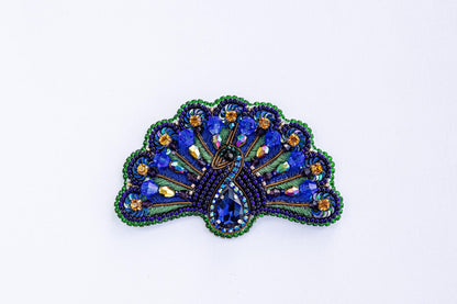 Peacock Bird - Readymade Beaded Brooch