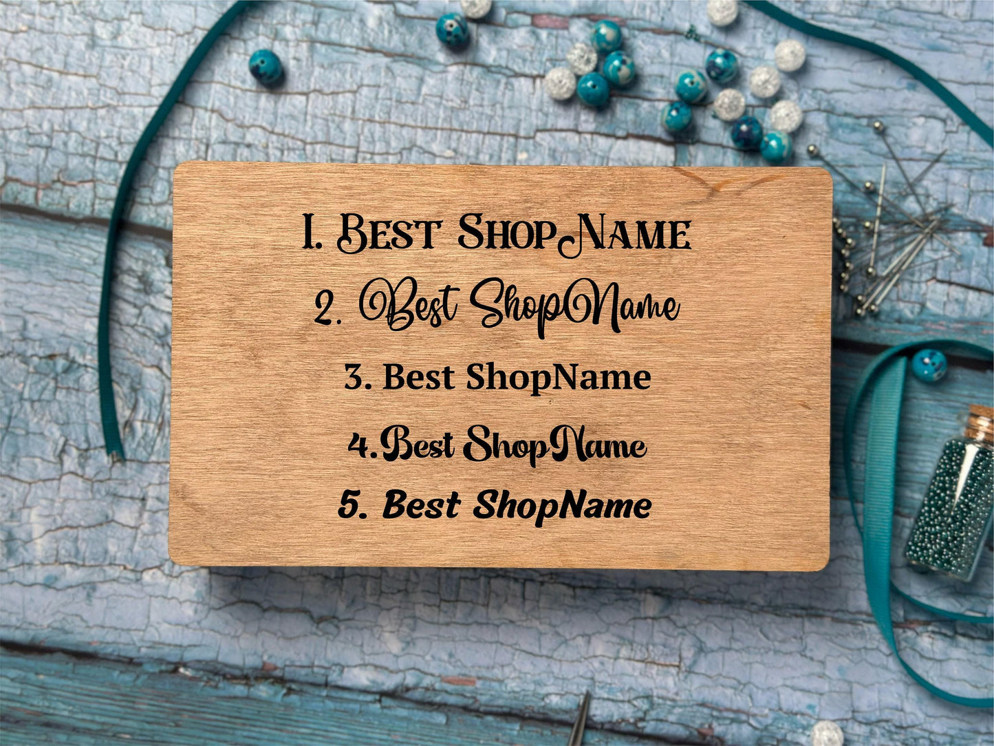 a wooden sign that says best shop name