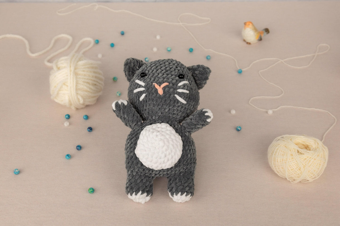 Crochet Cat Plushie - Amigurumi Toys Readymade