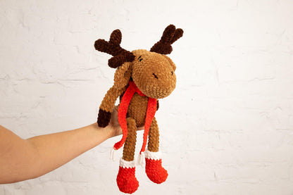 Christmas Reindeer Plushie - Amigurumi Toys Readymade