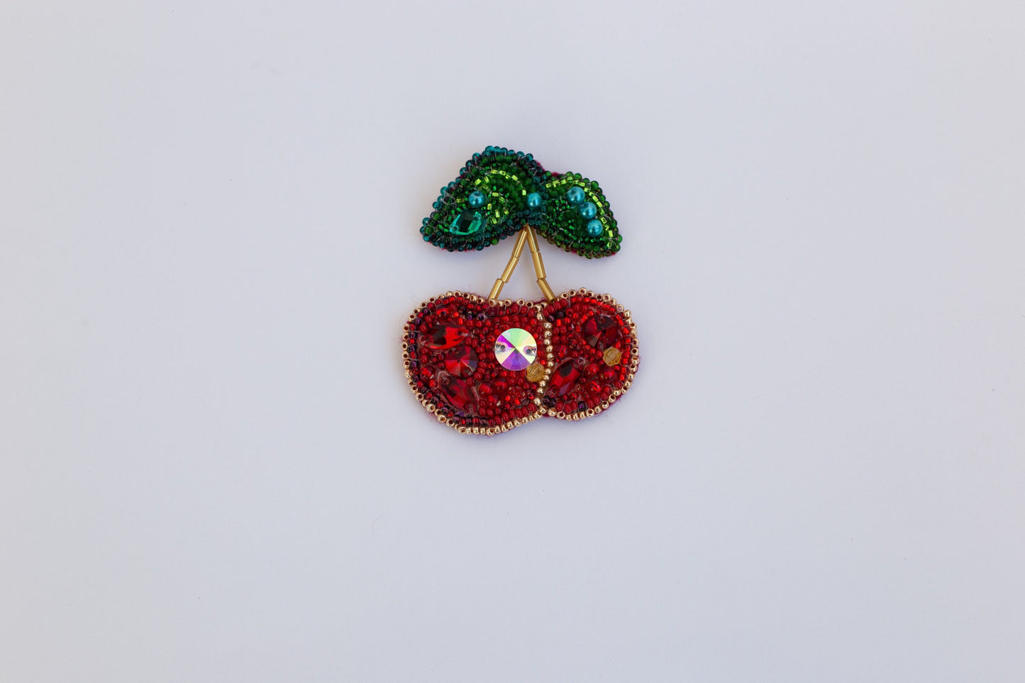 Cherry - Readymade Beaded Brooch