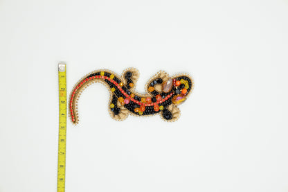 Salamander Lizard - Readymade Beaded Brooch