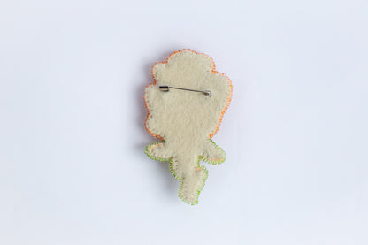 Red Rose Flower - Readymade Beaded Brooch