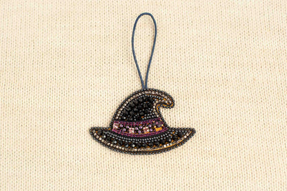 Witch Hat - Readymade Beaded Brooch