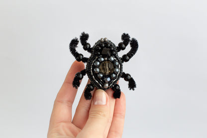 Spider - Readymade Beaded Brooch