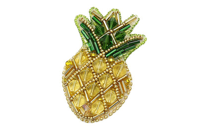 Pineapple - Readymade Beaded Brooch