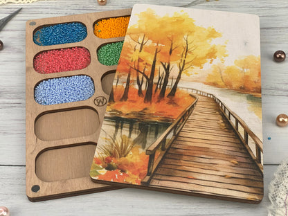 Wooden Seed Bead Organizer