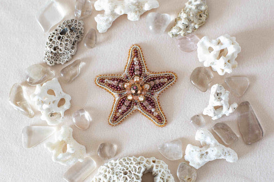 Starfish - Readymade Beaded Brooch