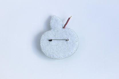 Apple - Readymade Beaded Brooch