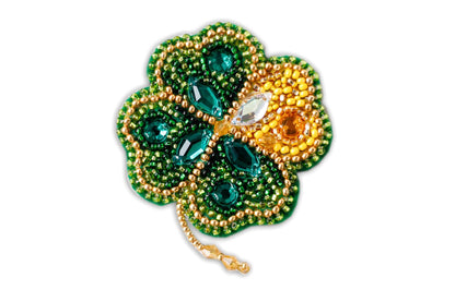 Clover - Readymade Beaded Brooch