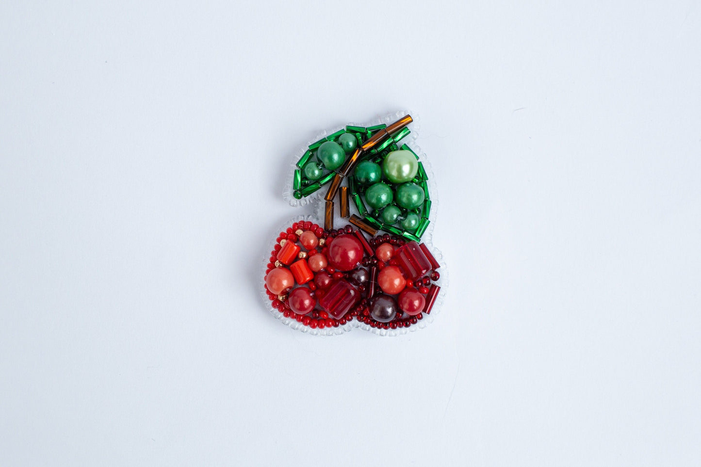 Cherry - Readymade Beaded Brooch