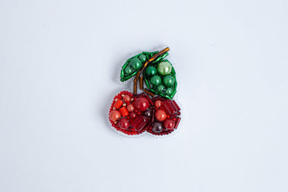 Cherry - Readymade Beaded Brooch