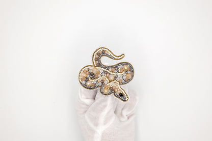Python Snake - Readymade Beaded Brooch