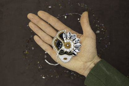 Carnival Mask - Readymade Beaded Brooch