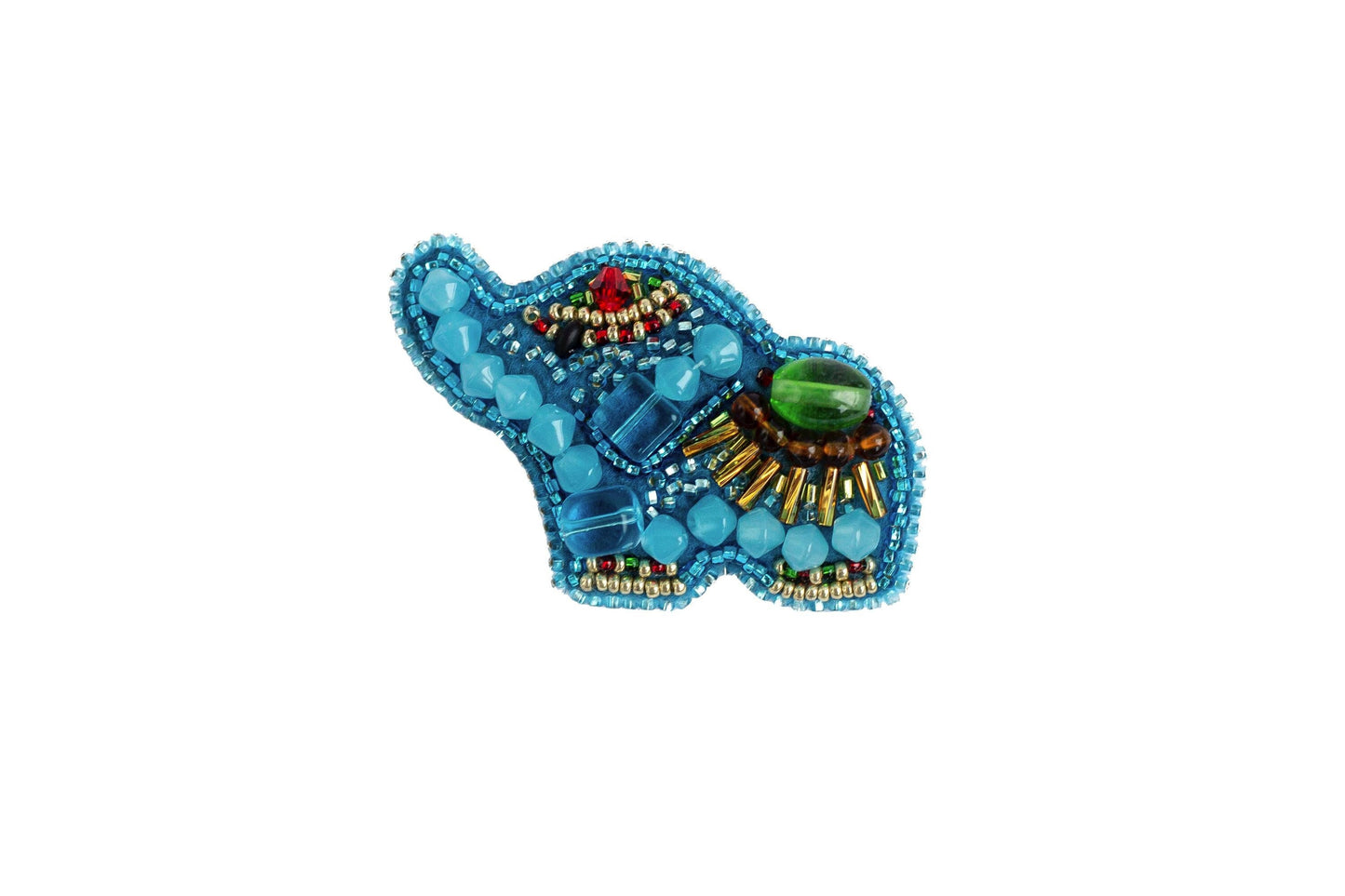 Elephant - Readymade Beaded Brooch
