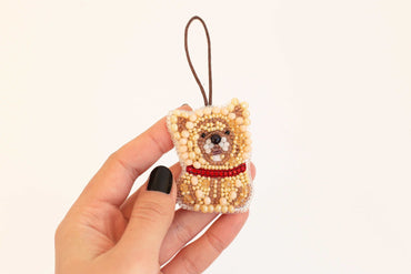 Chow Chow Dog - Readymade Beaded Brooch