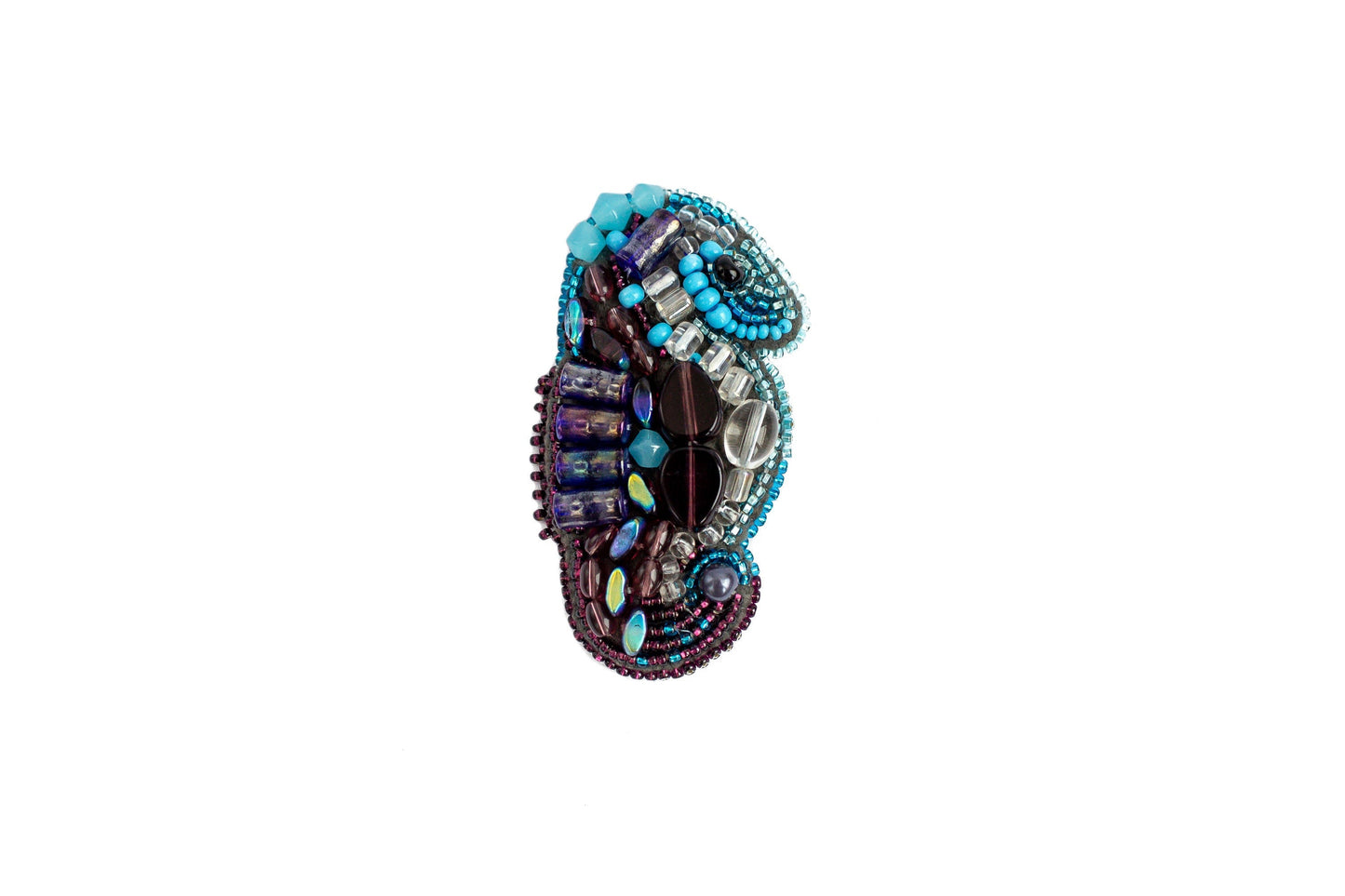 Seahorse- Readymade Beaded Brooch