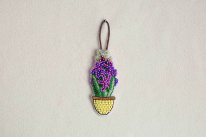 Hyacinth Flower - Readymade Beaded Brooch