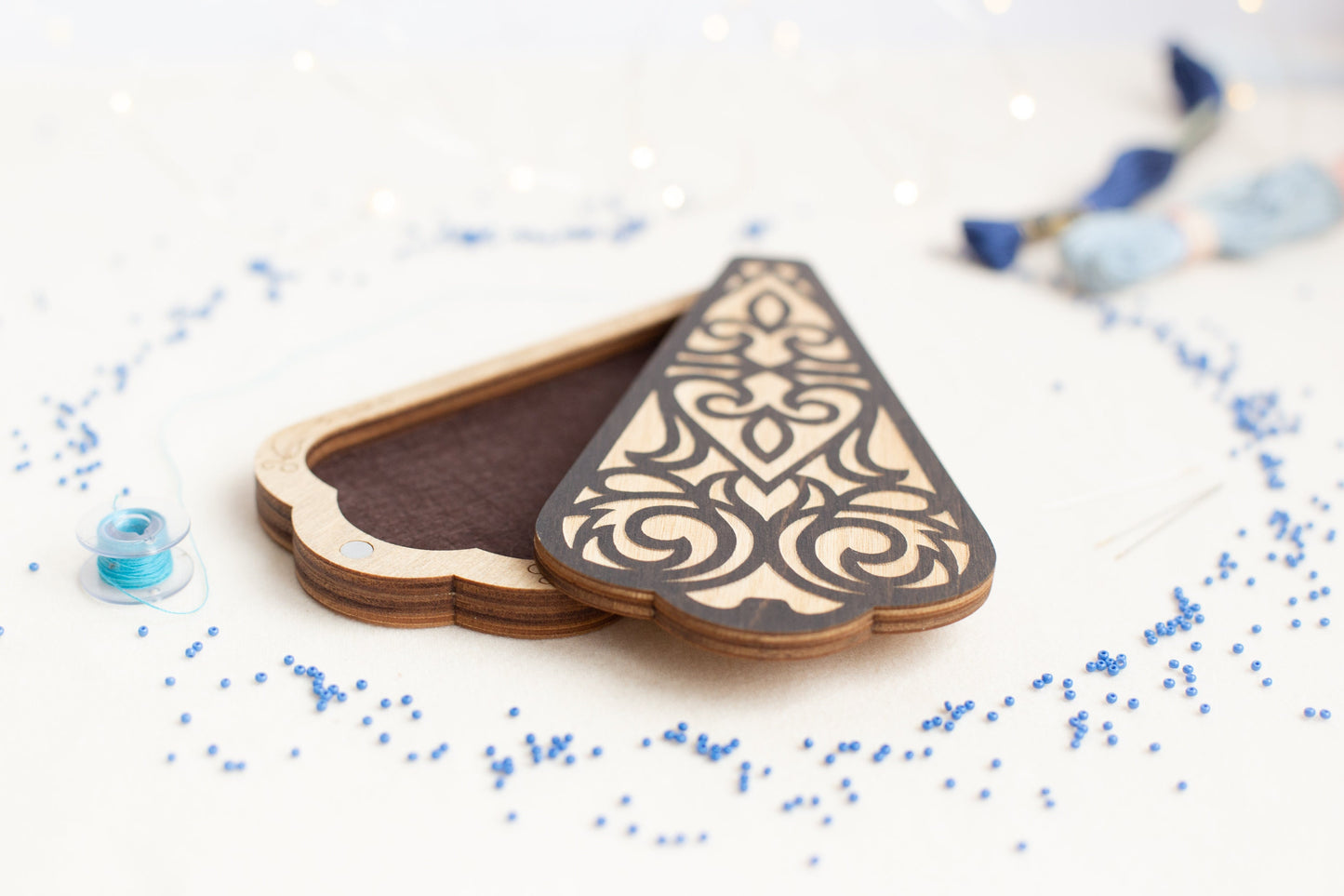 a pair of scissors sitting on top of a table