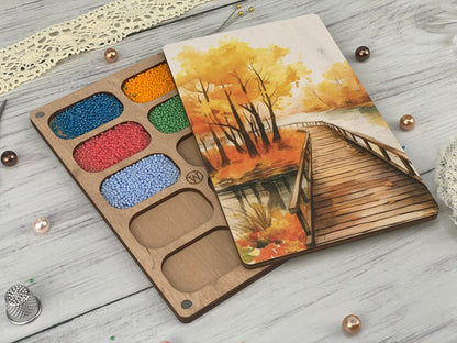 Wooden Seed Bead Organizer