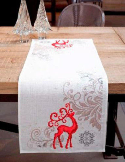 Christmas Table Runner Cross stitch Embroidery DIY Kits