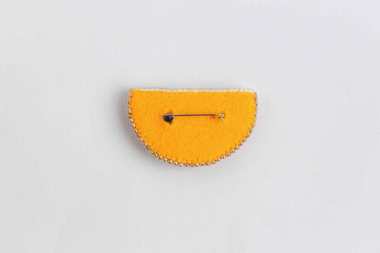 Orange Slice  - Readymade Beaded Brooch