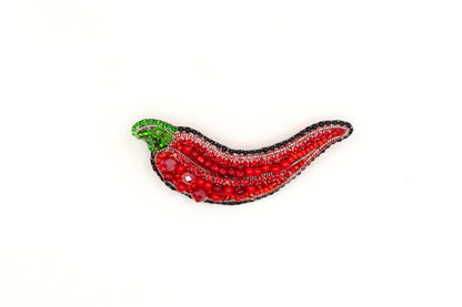 Red Chili - Readymade Beaded Brooch