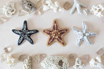 Starfish - Readymade Beaded Brooch