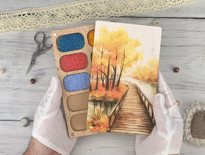 Wooden Seed Bead Organizer