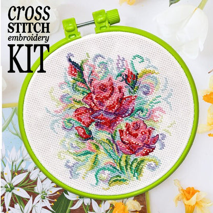Spring Roses Cross stitch Embroidery DIY Kits