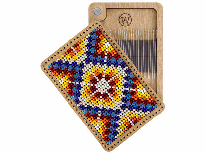 a piece of art made out of beads