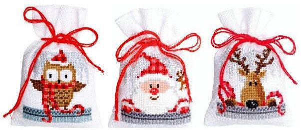 Christmas Sachet Bags Cross stitch Embroidery DIY Kits