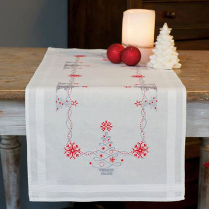 Christmas Table Runner Cross stitch Embroidery DIY Kits