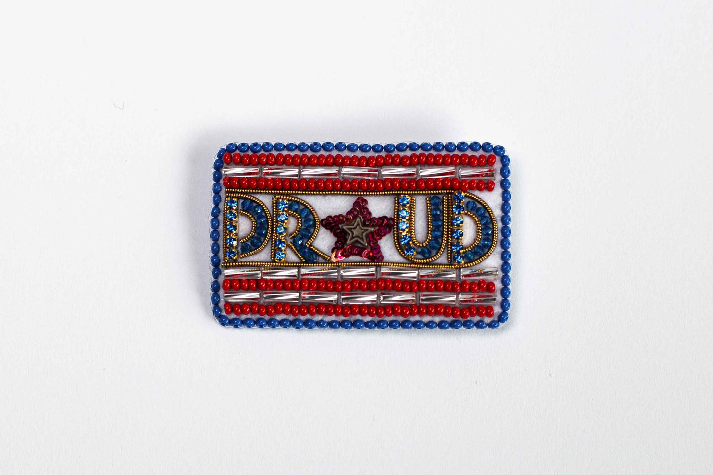 USA Patriotic - Readymade Beaded Brooch