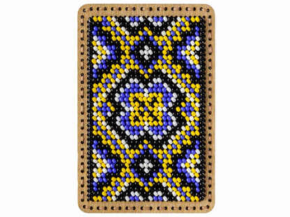 a picture of a beaded picture of a square