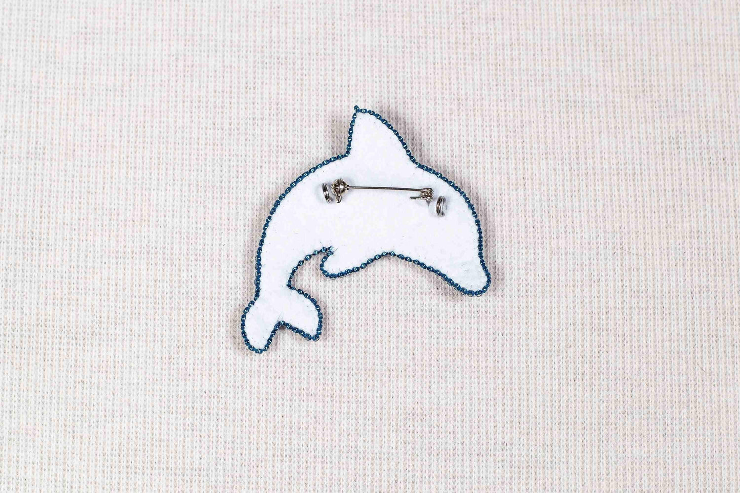 Dolphin - Readymade Beaded Brooch
