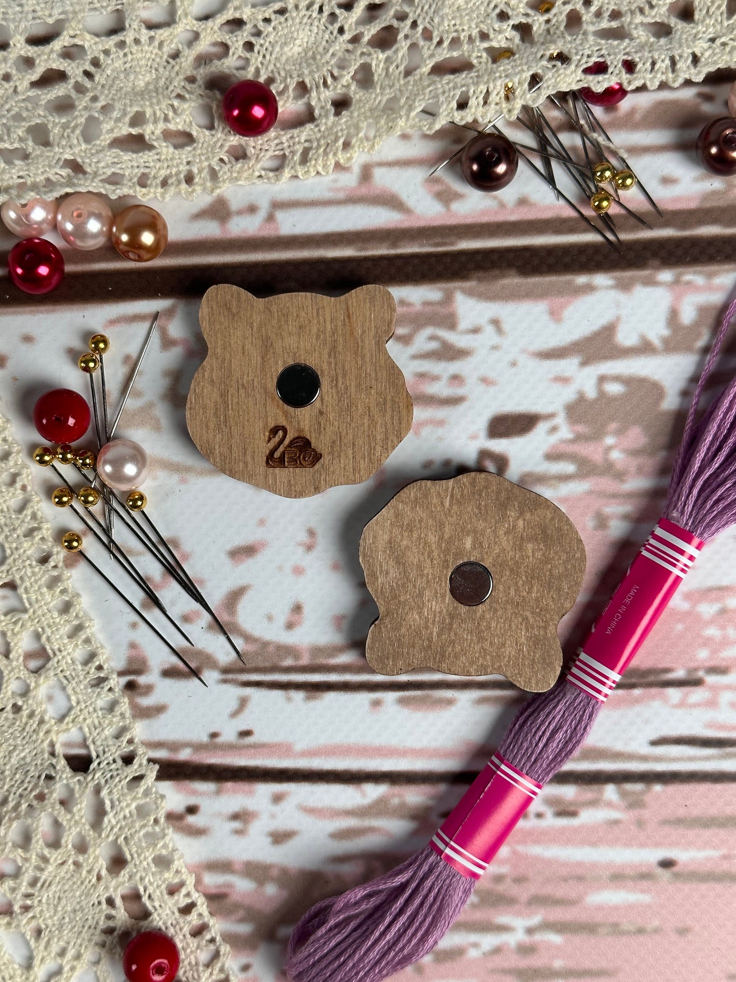 a close up of a piece of wood with buttons