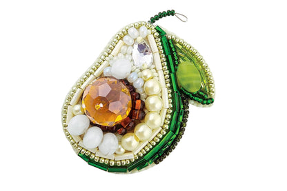 Avocado - Readymade Beaded Brooch