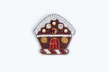 Christmas Gingerbread House Brooch Beading DIY Kit