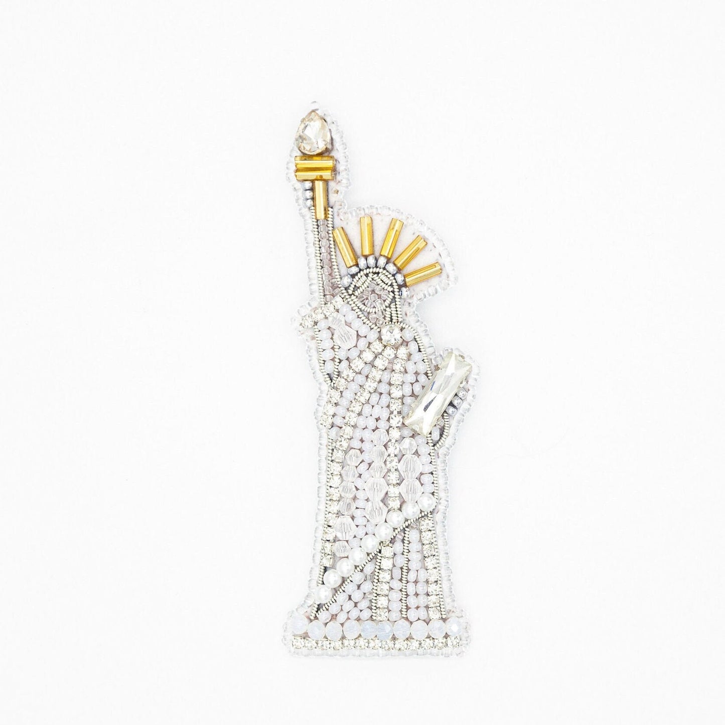 Bead Embroidery Kit Statue of Liberty. Seed Bead Brooch kit. DIY Craft kit. USA Beading kit. Needlework beading. Handmade Jewelry Making Kit