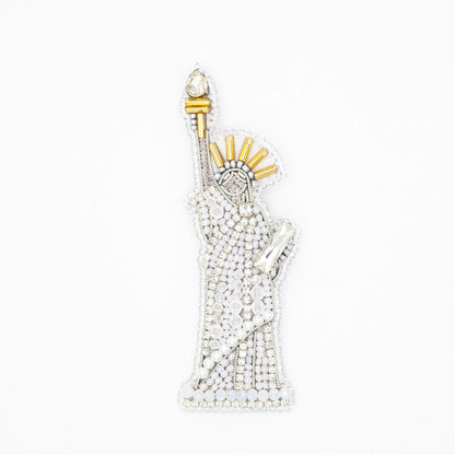 Bead Embroidery Kit Statue of Liberty. Seed Bead Brooch kit. DIY Craft kit. USA Beading kit. Needlework beading. Handmade Jewelry Making Kit