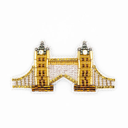 Bead Embroidery Kit Tower Bridge. Seed Bead Brooch kit. DIY Craft kit. London Beading kit. Needlework beading. Handmade Jewelry Making Kit