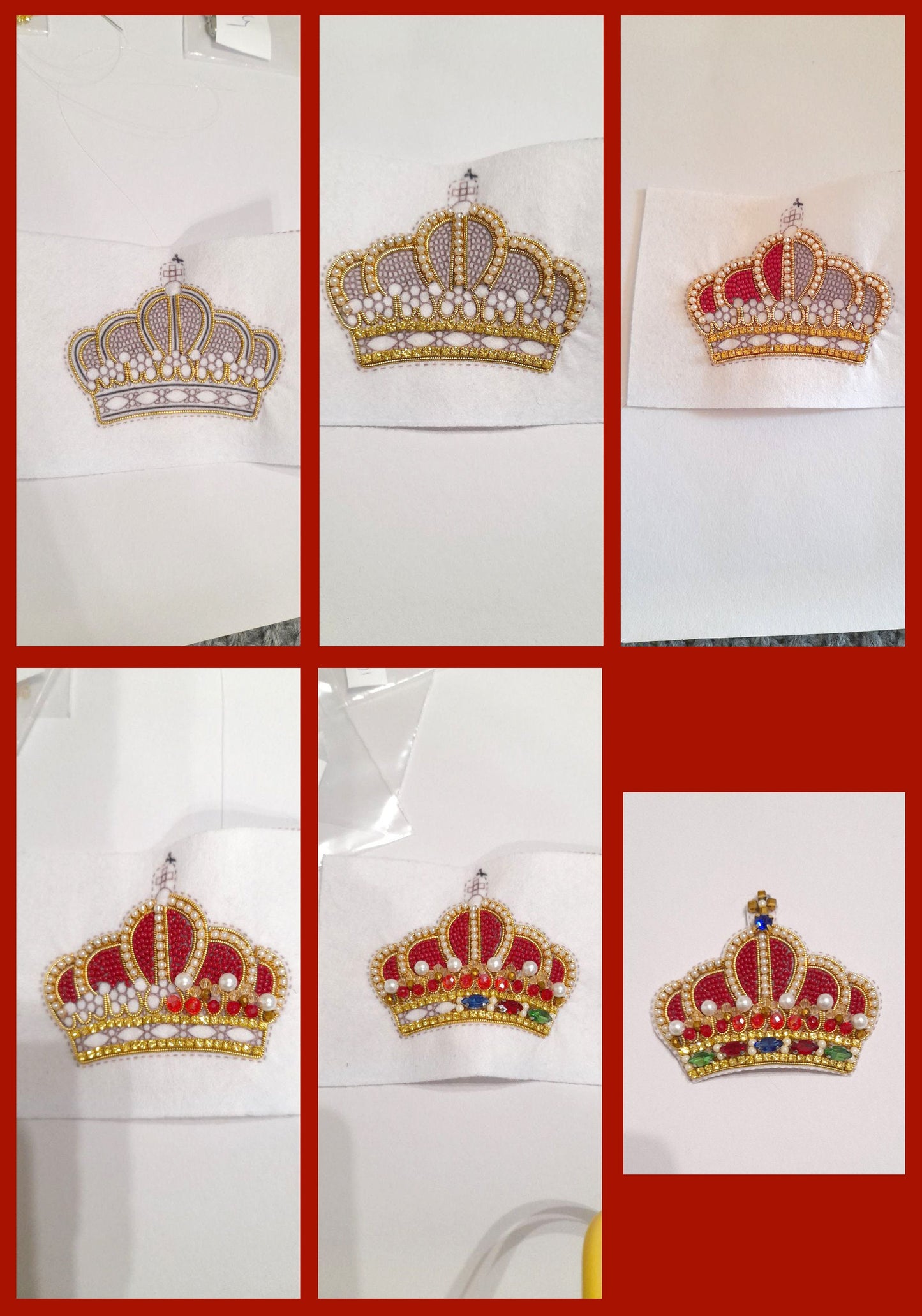 a series of photos of a tiara