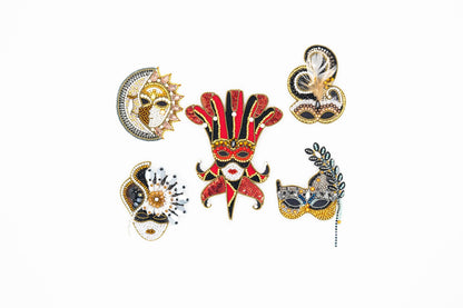 Bead Embroidery Kit Masquerade Mask. Seed Bead Brooch kit. DIY Craft kit. Beading kit. Needlework beading. Handmade Jewelry Making Kit