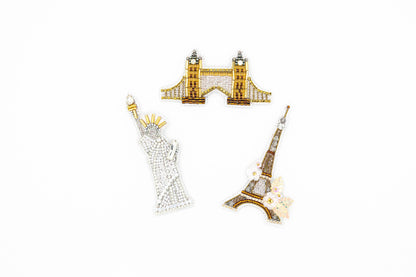 Bead Embroidery Kit Tower Bridge. Seed Bead Brooch kit. DIY Craft kit. London Beading kit. Needlework beading. Handmade Jewelry Making Kit