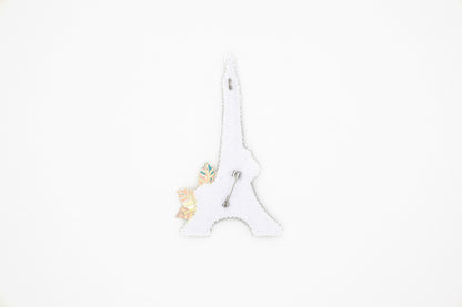 Bead Embroidery Kit Eiffel Tower. Seed Bead Brooch kit. DIY Craft kit. Paris Beading kit. Needlework beading. Handmade Jewelry Making Kit