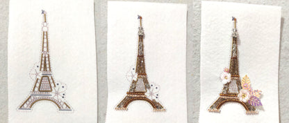 Bead Embroidery Kit Eiffel Tower. Seed Bead Brooch kit. DIY Craft kit. Paris Beading kit. Needlework beading. Handmade Jewelry Making Kit