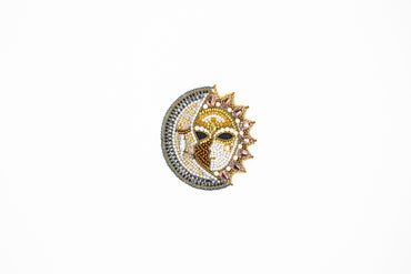 Sun and Moon Mask Brooch Beading DIY Kit
