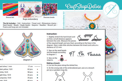 the instructions for a beaded dress are shown