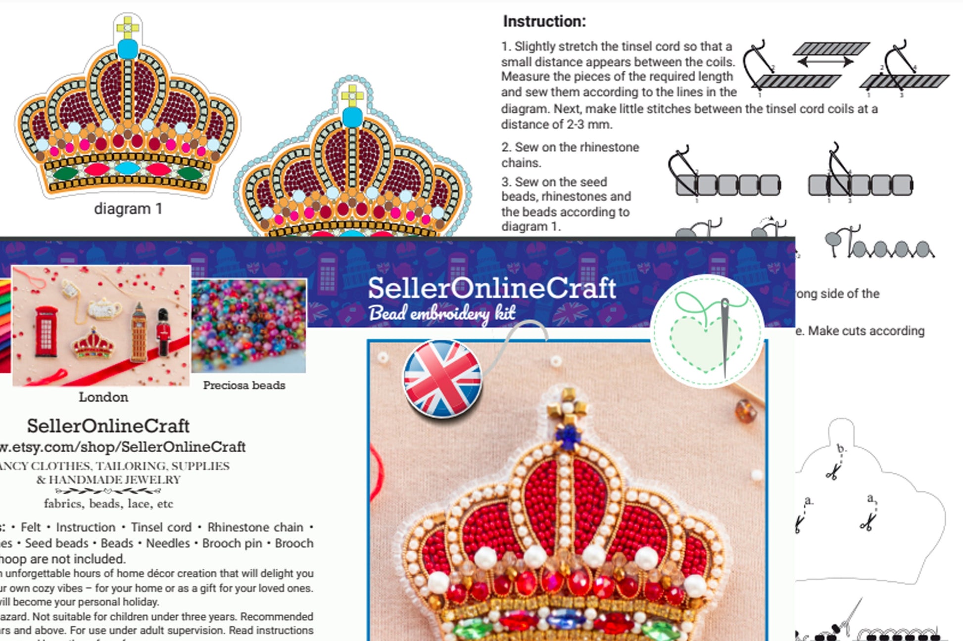 a brochure with a picture of a crown on it